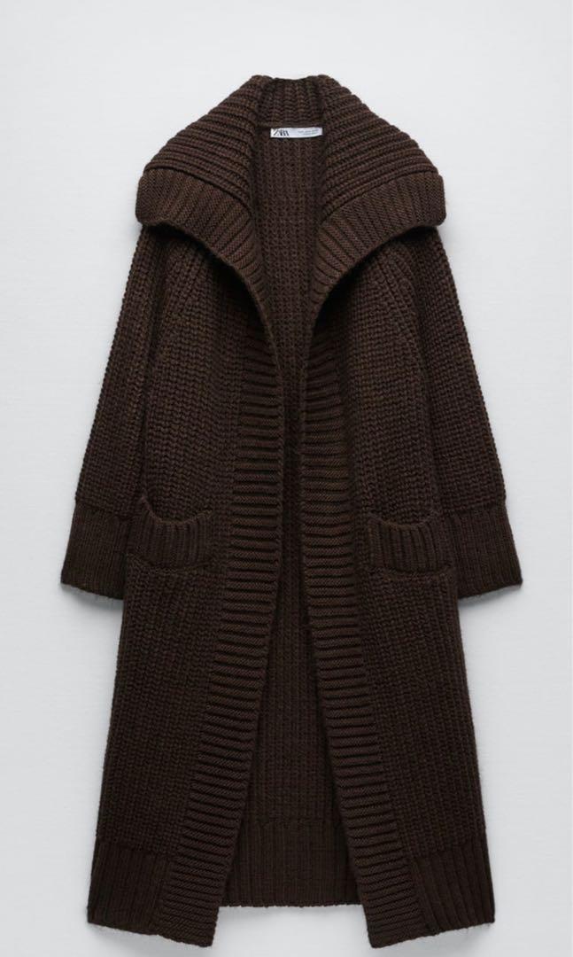 Zara wide lapel sales coat