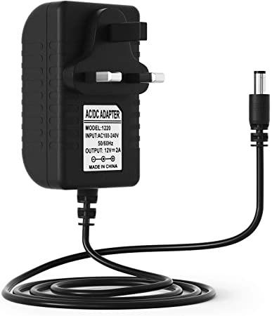 UK Plug Power Supply Adapter Transformer AC100-240V to DC12V 2A for CCTV LED 