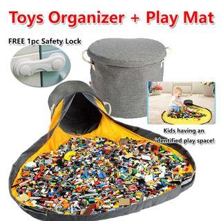 150cm/100cm/45cm Portable Large Waterproof Toy Storage Bag Toy Storage  Organizer Lego Mat Toddler Crawling Mat Sundries Storage Bag