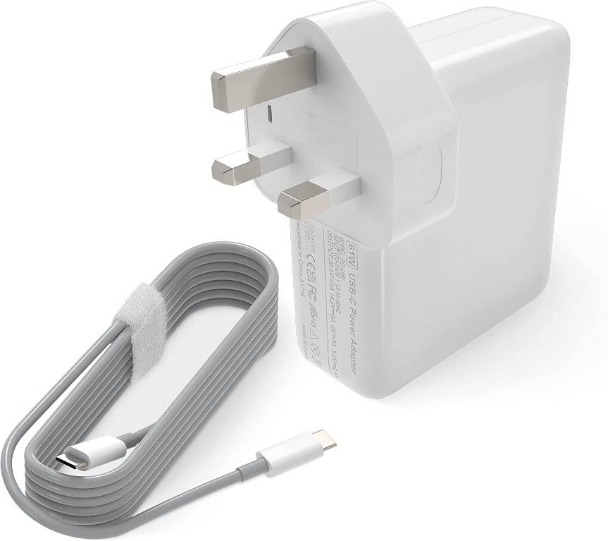 Mac Book Pro Charger, 61W/67W USB C Charger Power Adapter for MacBook  Pro/Air 13/14 Inch, for MacBook 12 Inch, Included USB-C to USB-C Charge  Cable