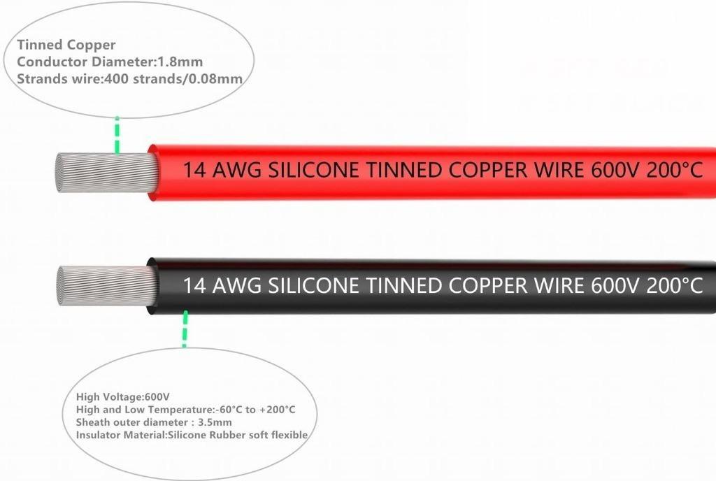 780] TUOFENG 14 AWG Wire, Soft and Flexible Silicone Insulated