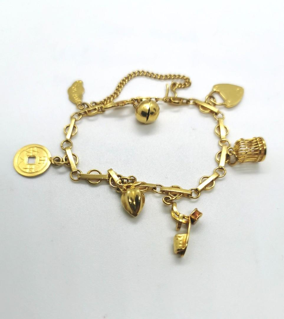 Gold charm clearance bracelets for sale