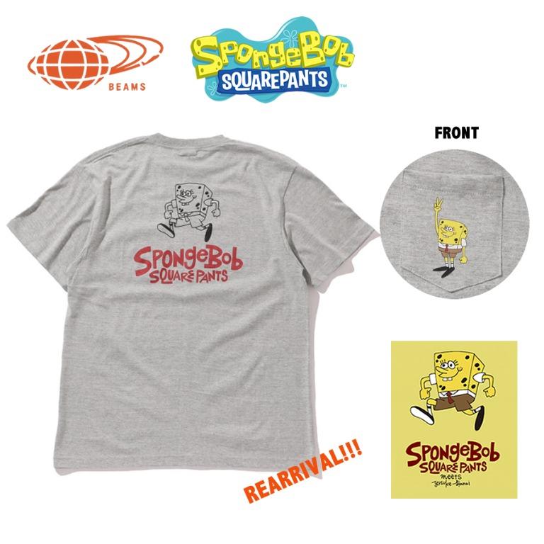 日本直送 日本行貨 1545 Japan Beams X 海綿寶寶spongebob 花井祐介 Spongebob Pocket Tee T Shirt 男裝 上身及套裝 T Shirt 恤衫 有領衫 Carousell