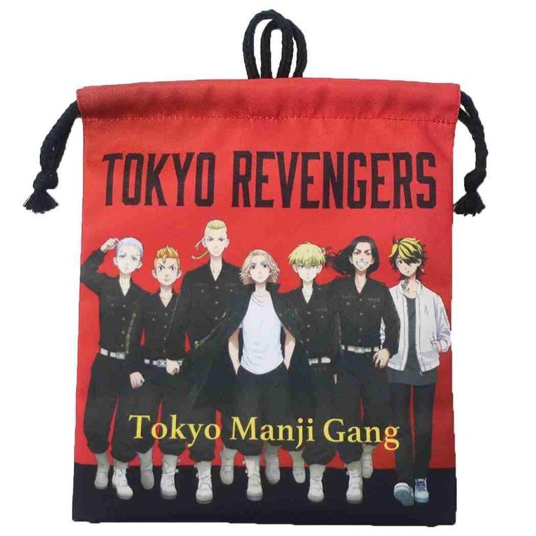 東京卍復仇者東京復仇者日版多功能索袋索繩袋收納袋小物袋索繩包便攜東復22年款 紅色 傢俬 家居 其他 收納箱及袋