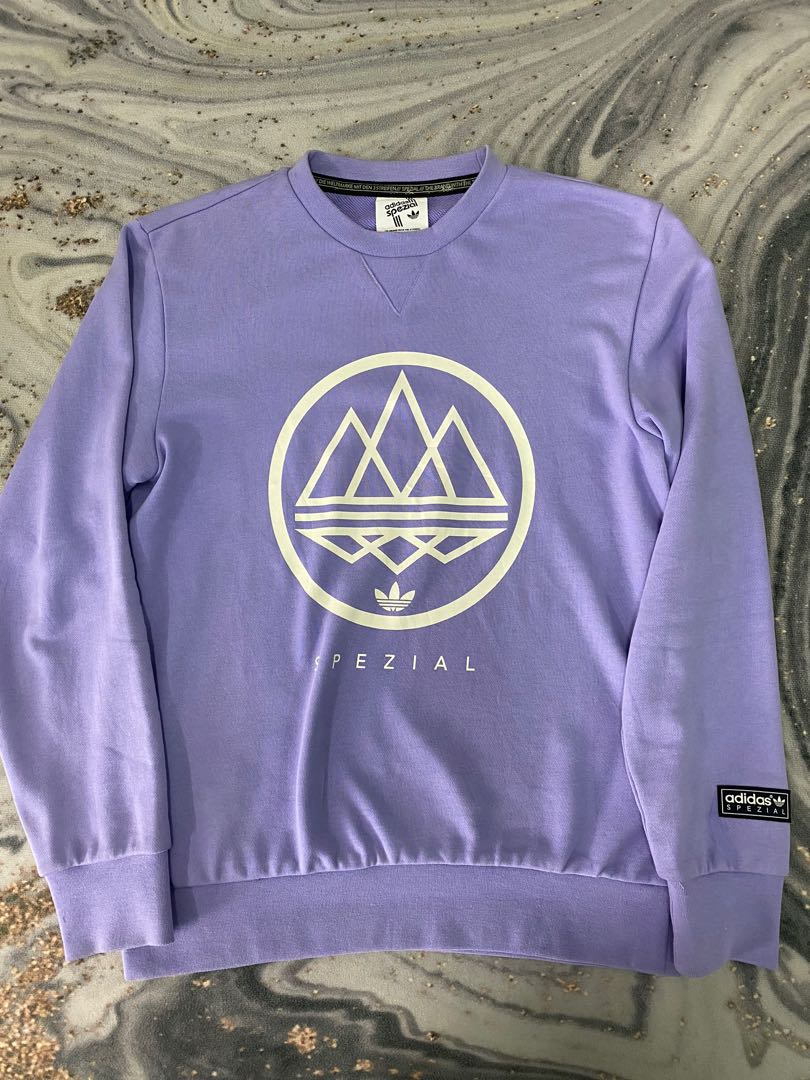 Adidas mod trefoil crew sweat new arrivals purple