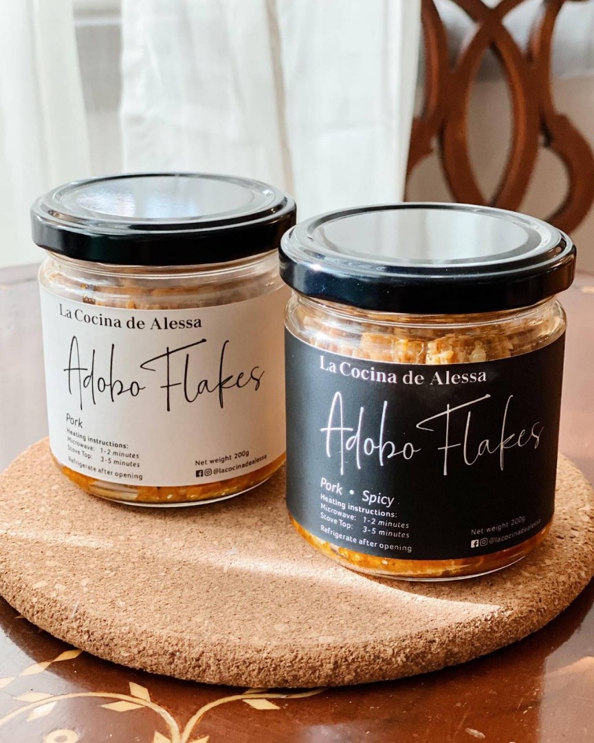 Adobo Flakes original and spicy flavors, Food & Drinks, Packaged