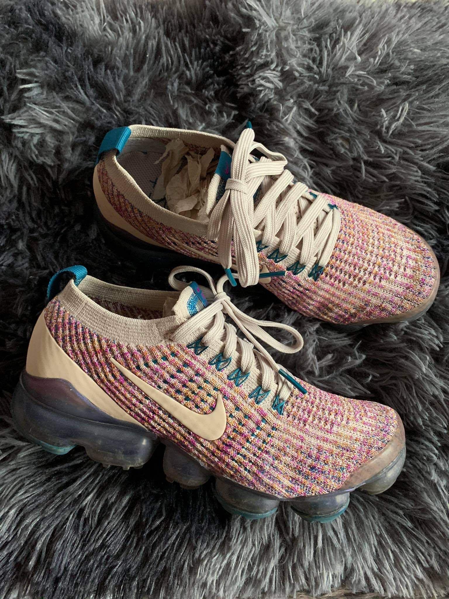 Nike air vapormax flyknit 3 - sales women's desert sand/desert sand/vivid purple