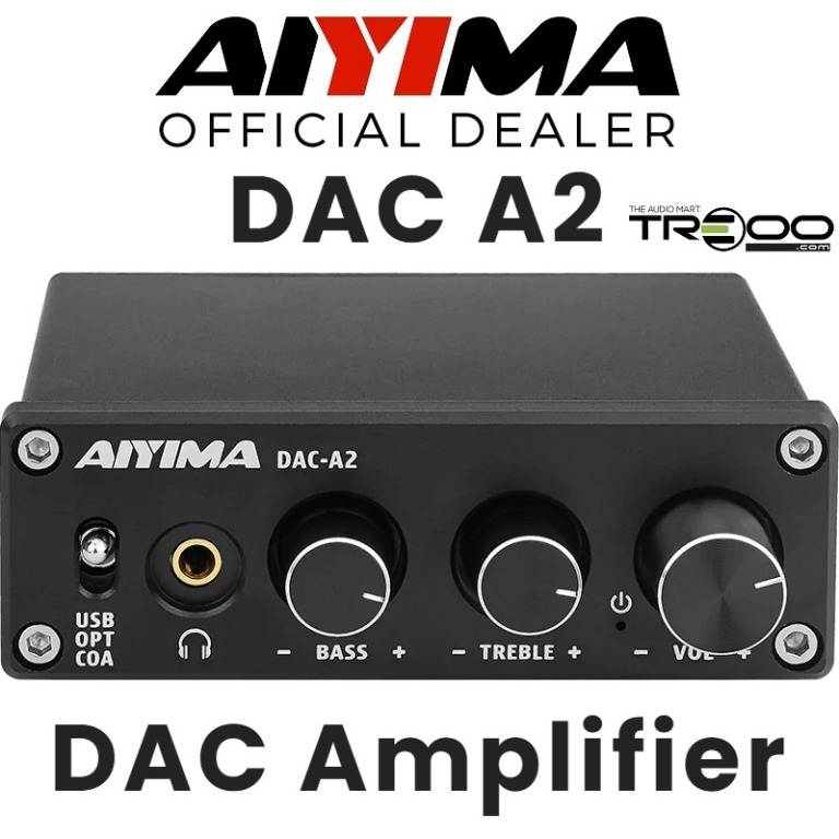 AIYIMA DAC-A2 Headphone Amp USB/Optical/Coaxial Inputs With