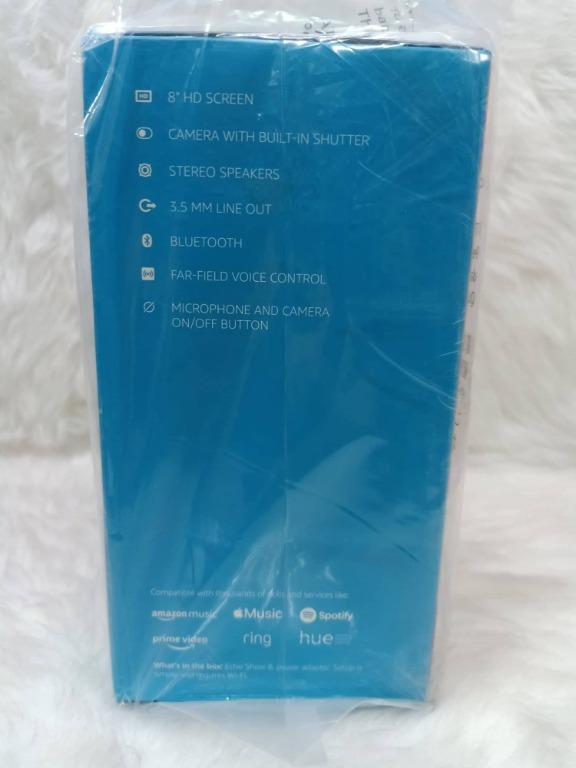 Amazon Echo Show 8 (1st Gen, 2019 release) -- HD smart display with Alexa (Category: Other Gadgets) located in Las Pinas. Submitted by jenns.shoppe (Listing ID 1172242258, Image 3). Description: 📌₱4,600 📌Brand-new, Sealed 📌✔💯 from USA ◾️Alexa can show you more - With an 8" HD screen and stereo sound, Alexa can help manage your day at a glance. ◾️Connect with video calling and messaging - Call friends and family who have the Alexa app or an Ec