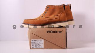 (BAGSAK PRESYO) Aomitou fur-lined ankle boots