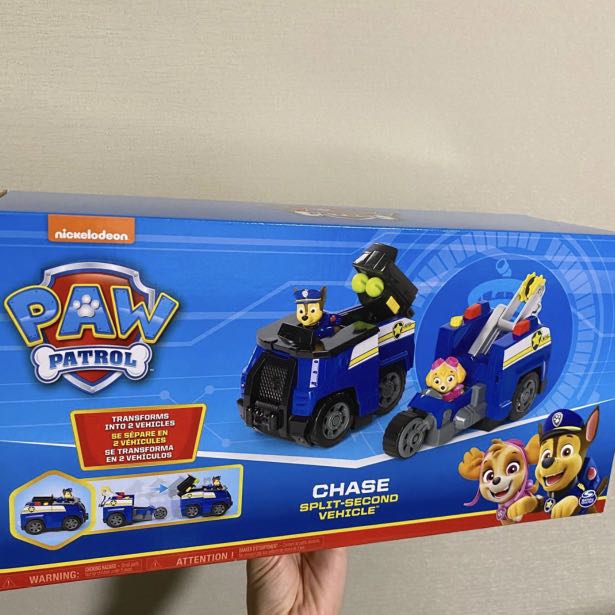 PAW Patrol 6056033 Chases 2 1 Split Second Polizeiwagen mit 2 Figuren in 