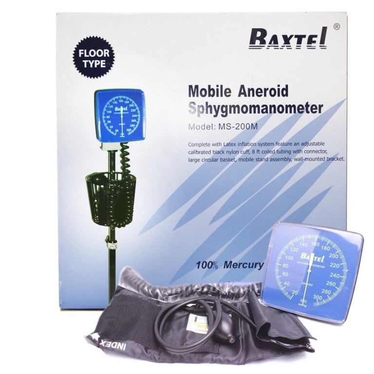 BAXTEL MOBILE ANEROID SPHYGMOMANOMETER MS200M, Health & Nutrition