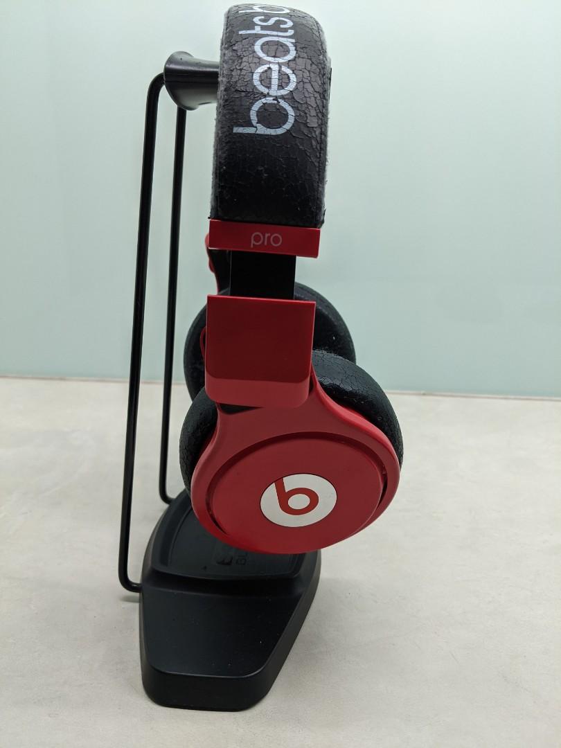 Milliard Highland Resonate Authentic OEM Beats by Dr. Dre Pro - High-Performance Studio Headphones  (Red and Black) Genuine Leather Free stand, Audio, Headphones & Headsets on  Carousell