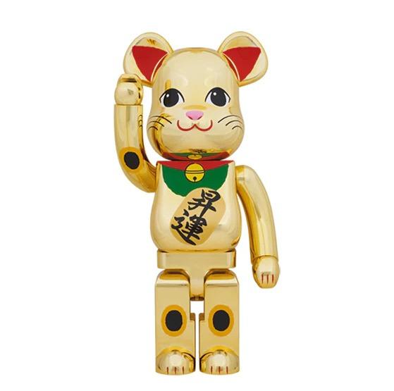 70cm Bearbrick 1000% Plating Lucky Cat Building Blocks Bear Action Figure  Collectable Model Doll