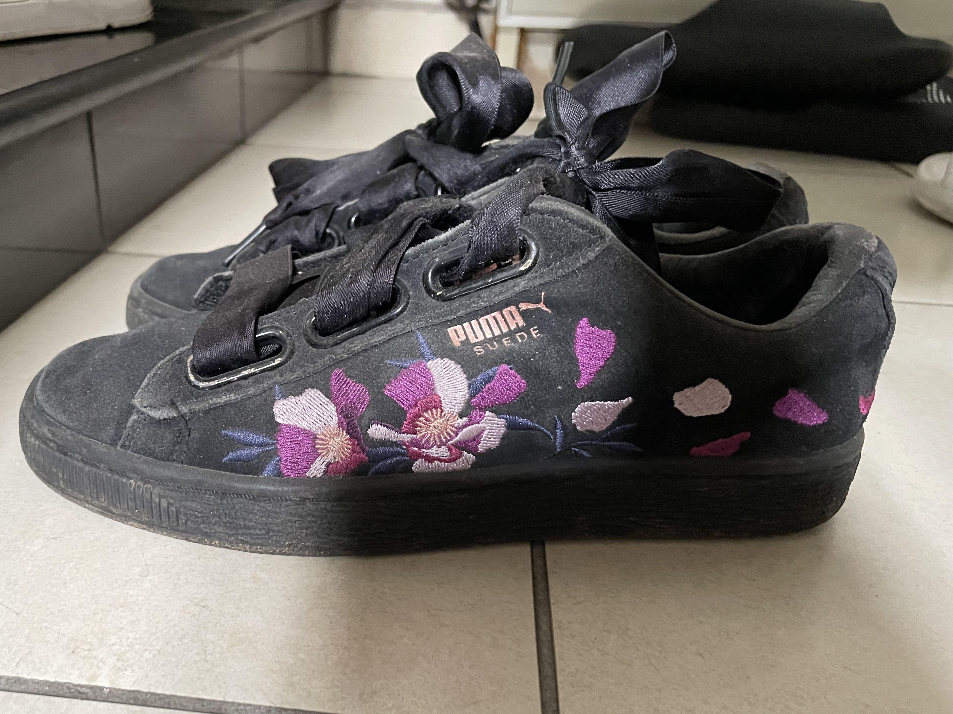 black on black puma sneakers
