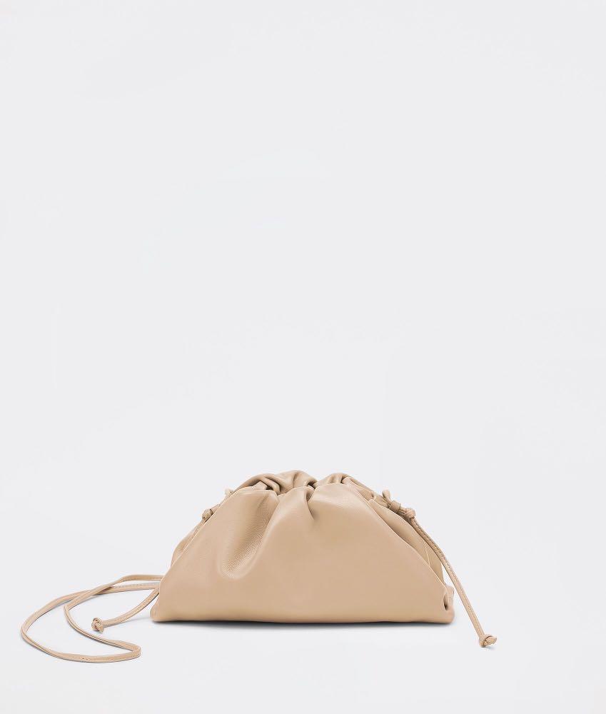 Bottega veneta on sale mini pouch almond