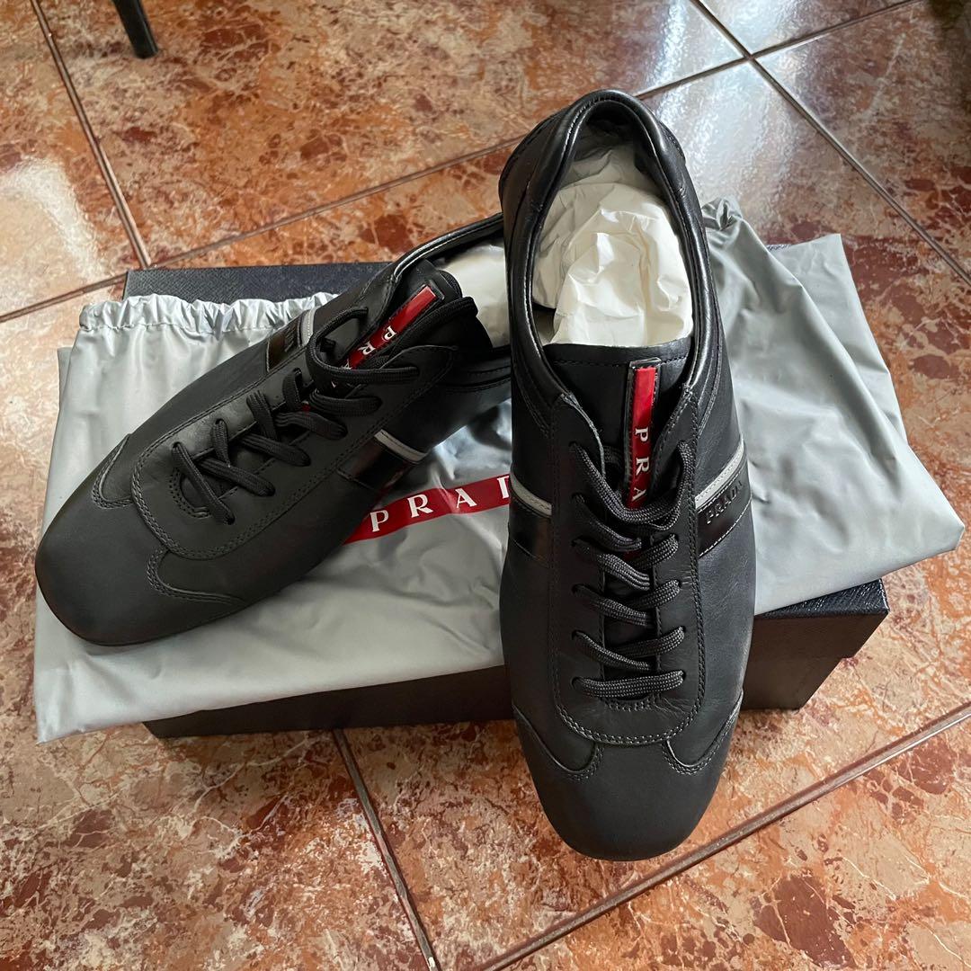 Brandnew Prada Mens Shoes (Category: Sneakers) located in Quezon City. Submitted by ishopagm (Listing ID 1172275785, Image 2). Description: Prada Mens Shoes Original 8 Complete with box and dustbag Purchased from the US.