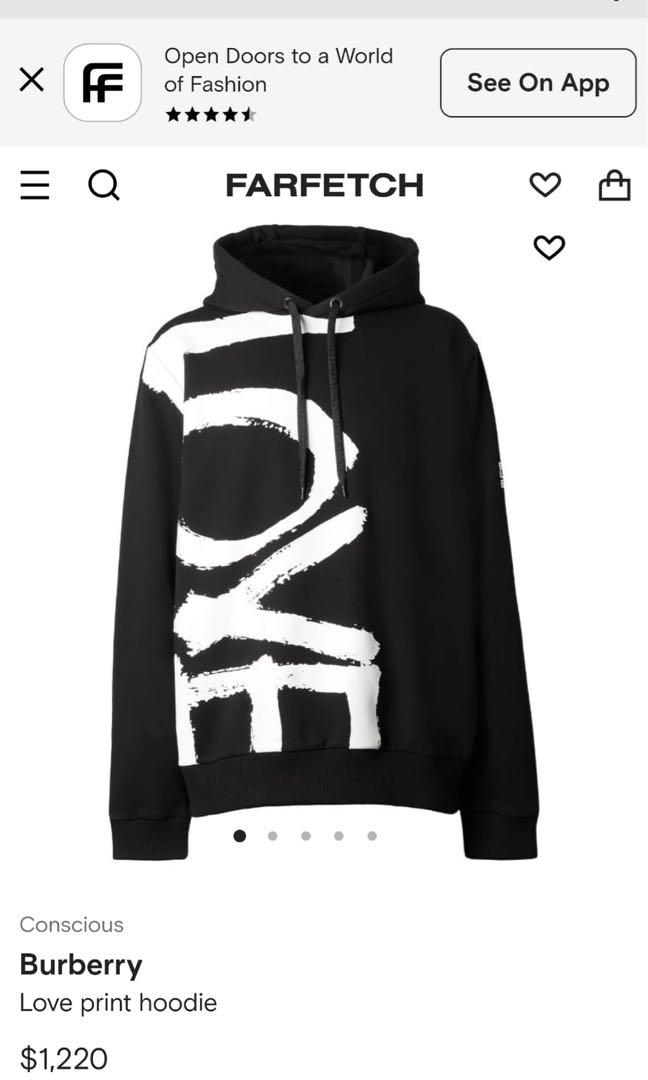 Burberry LOVE print hoodie