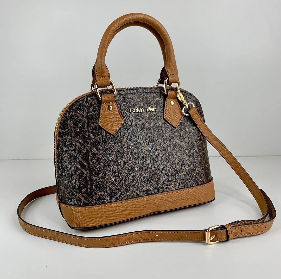 Calvin klein monogram satchel bag sales