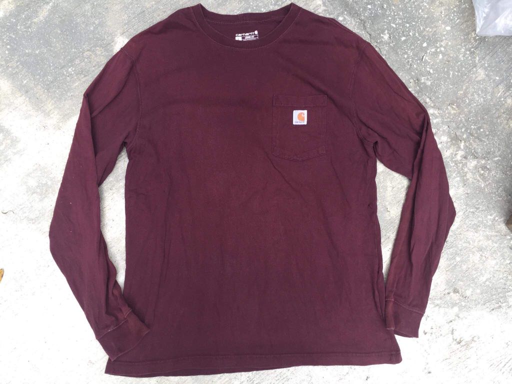 carhartt maroon long sleeve