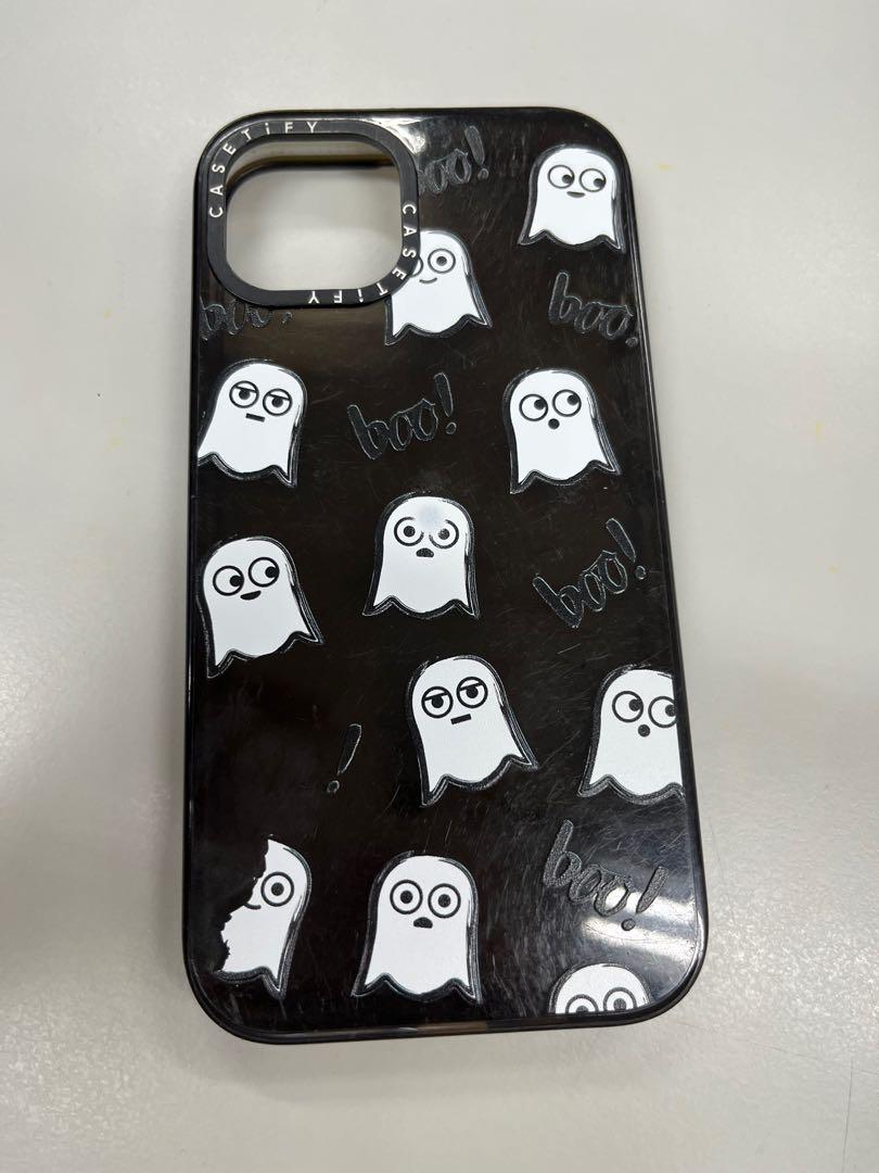 Casetify Halloween ghost iPhone 13 小鬼 手機殼 半透明黑色 果凍, 手機及配件, 電子周邊配件及產品, 手
