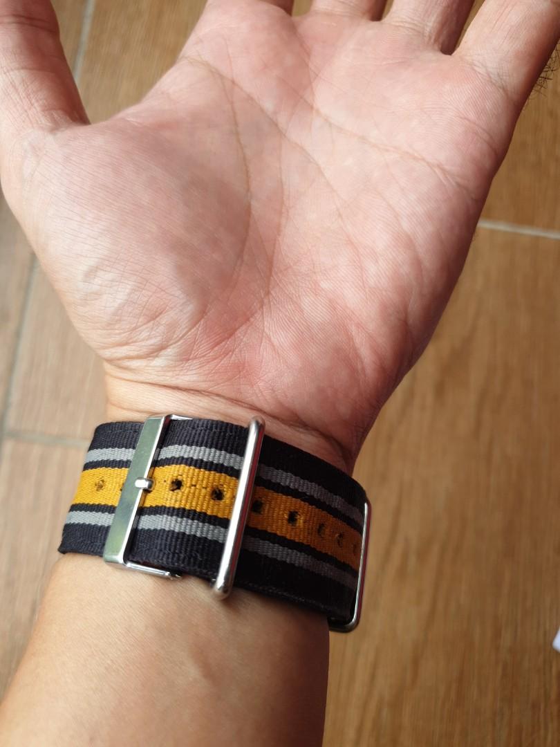 Black Orange Casio G Shock GA 100MC 1A4ER Fabric Strap