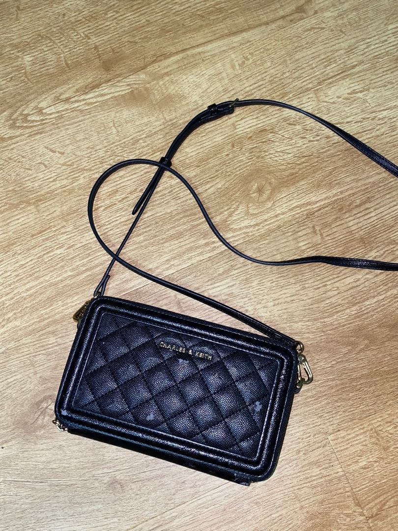 Charles & Keith Quilted Wallet Bag, Women's Fashion, Bags & Wallets ...