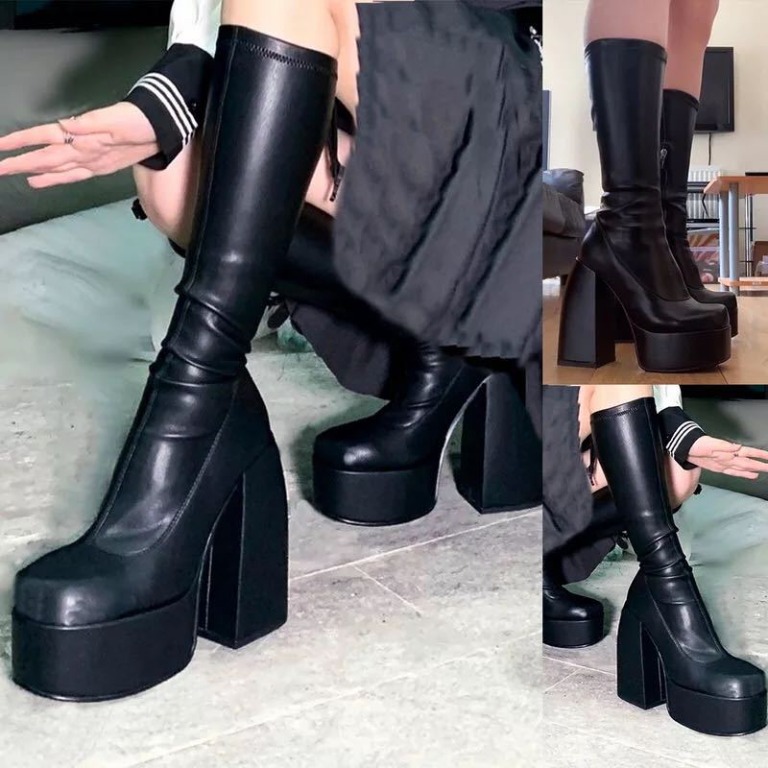 Chunky boots bratz boots Women s Fashion Footwear Boots on