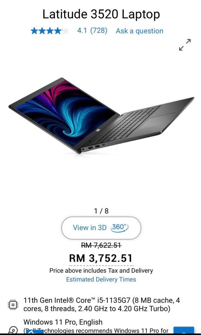 Dell latitude 2022 Gen 11th Business Laptop ” Core i5 Ram8 512GB NVME  SSD with Fingerprint @ Intel Iris XE Graphics , Computers & Tech, Laptops &  Notebooks on Carousell