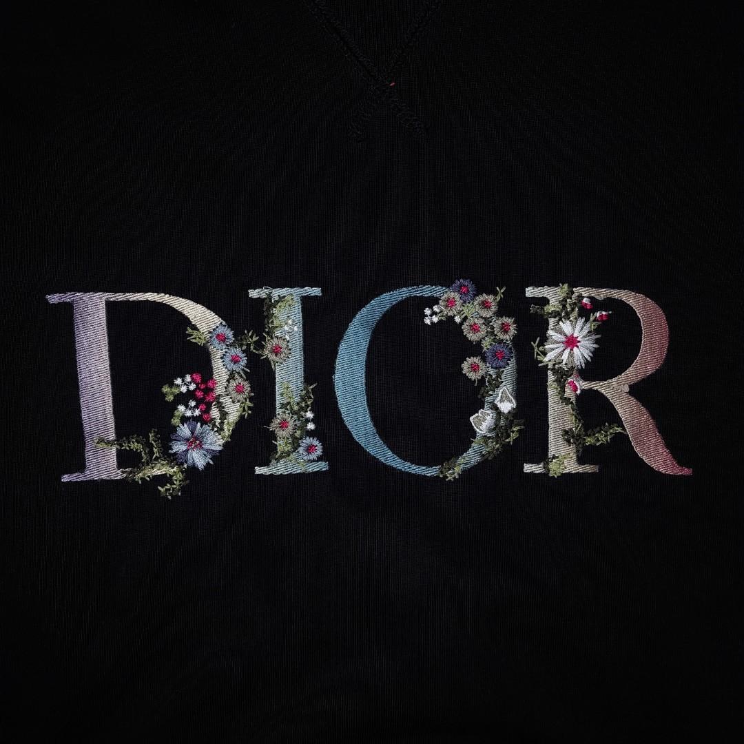 Dior Flower Logo Tshirt in Black for Men  Lyst Australia