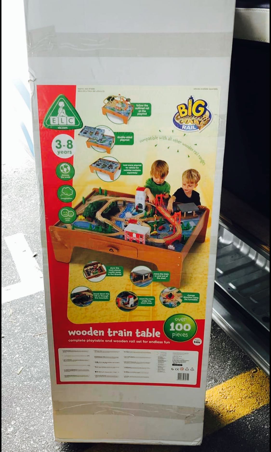 ELC Wooden City Train Table, Hobbies & Toys, Toys & Games on Carousell
