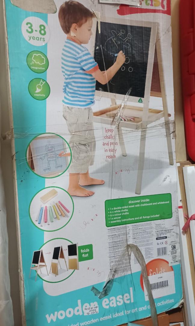 ELC WOODEN EASEL / PAPAN TULIS ELC, Bayi & Anak, Mainan & Baby Walker