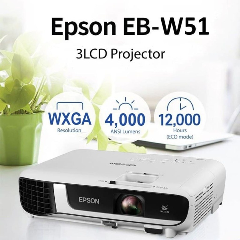 EPSON EBW51 4,000 Lumens Projector for SALE, TV & Home Appliances, TV & Entertainment