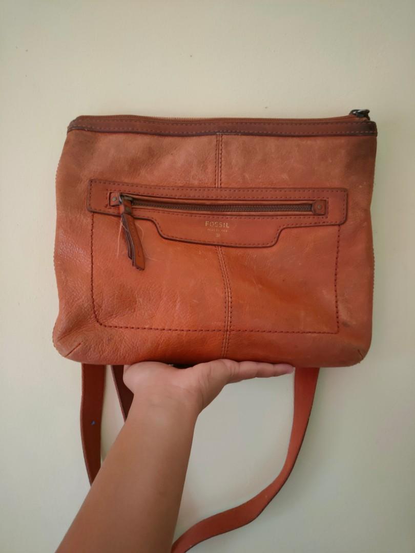 Fossil Orange Sling bag