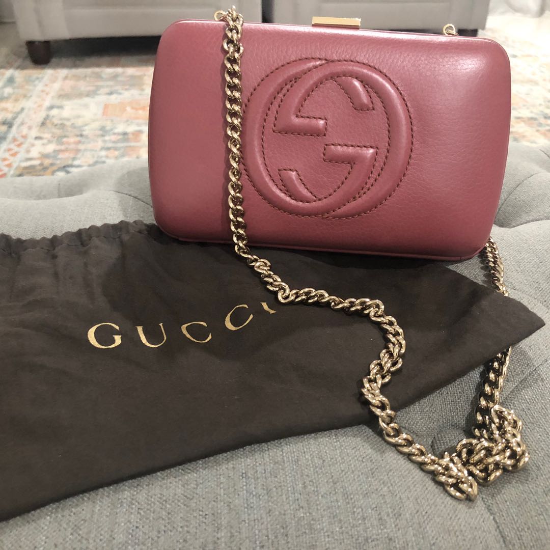 Gucci Soho Hard Case Clutch, Luxury 