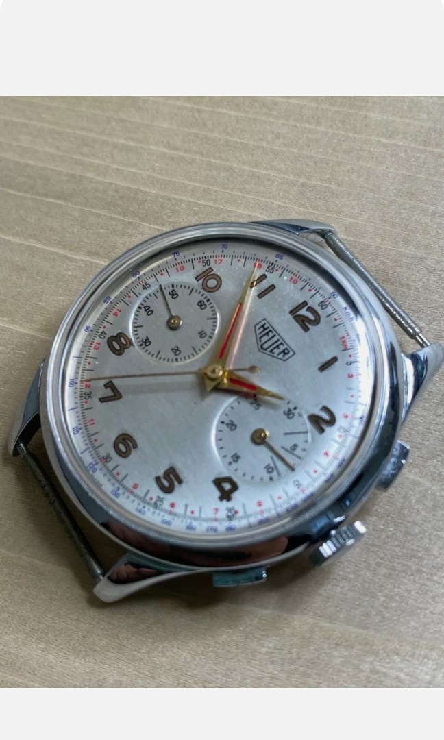 Heuer Leonidas Valjoux Swiss Column Wheel Chronograph Vintage S Men S Fashion
