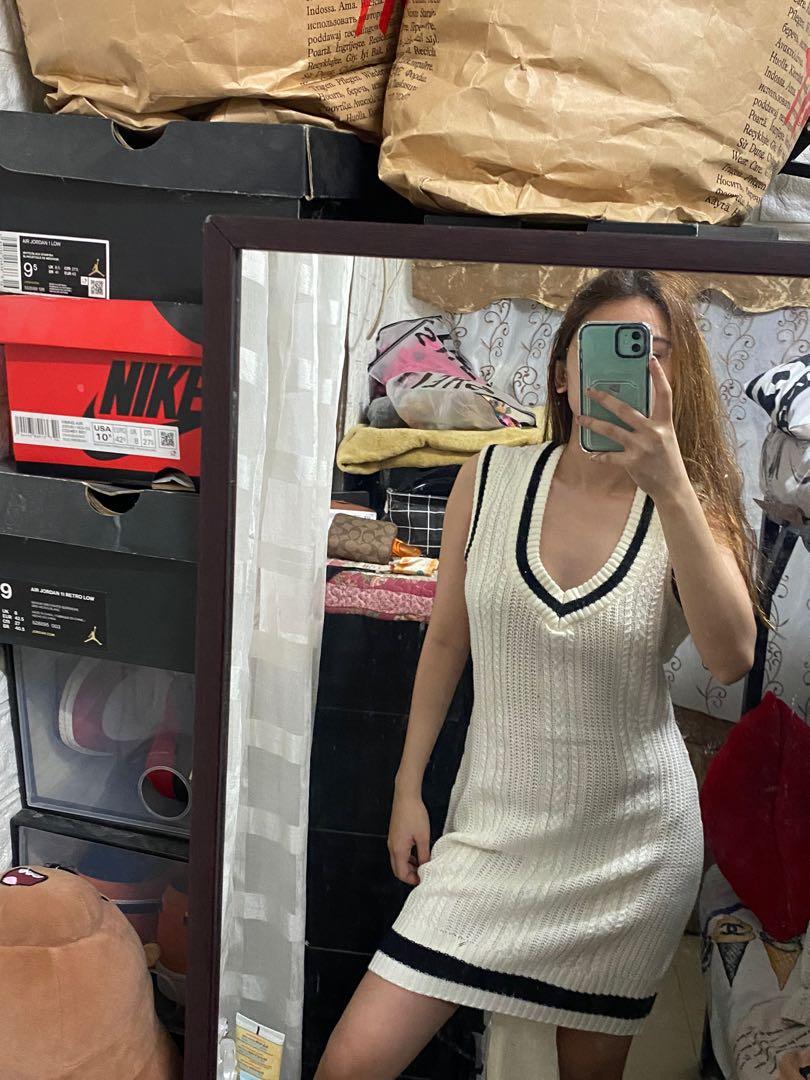 Hu0026M knitted vest dress, Women's Fashion, Dresses u0026 Sets, Dresses on  Carousell