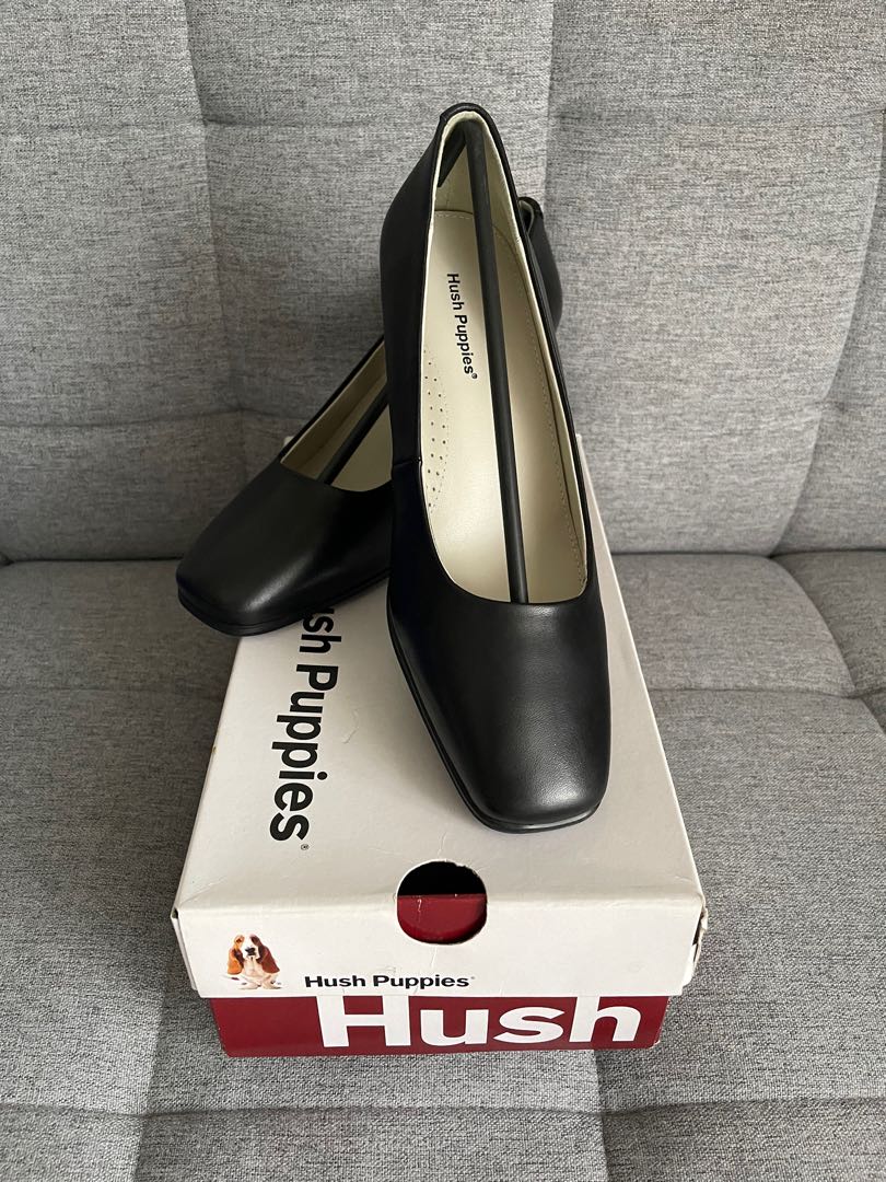 Hush puppies black shoes for ladies store