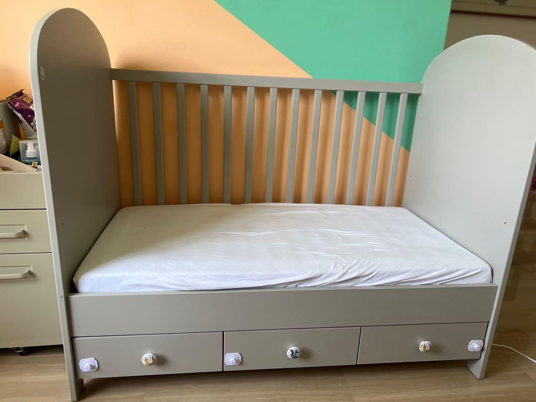 Ikea Baby Cot Gonatt with mattress , Babies & Kids, Baby Nursery & Kids