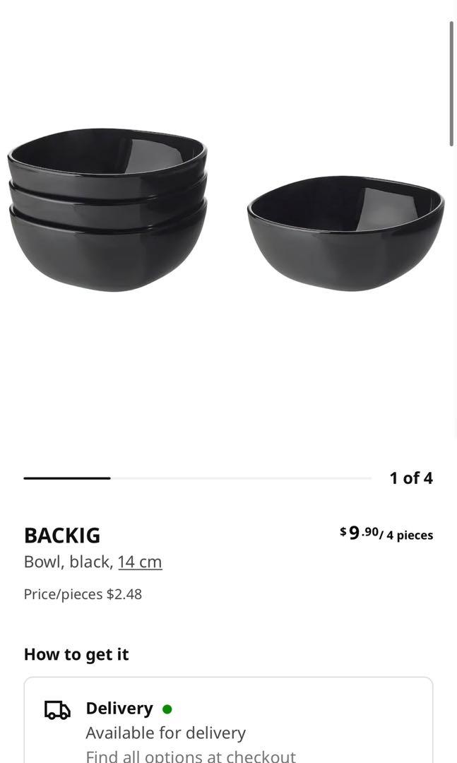 BACKIG Plate, black - IKEA