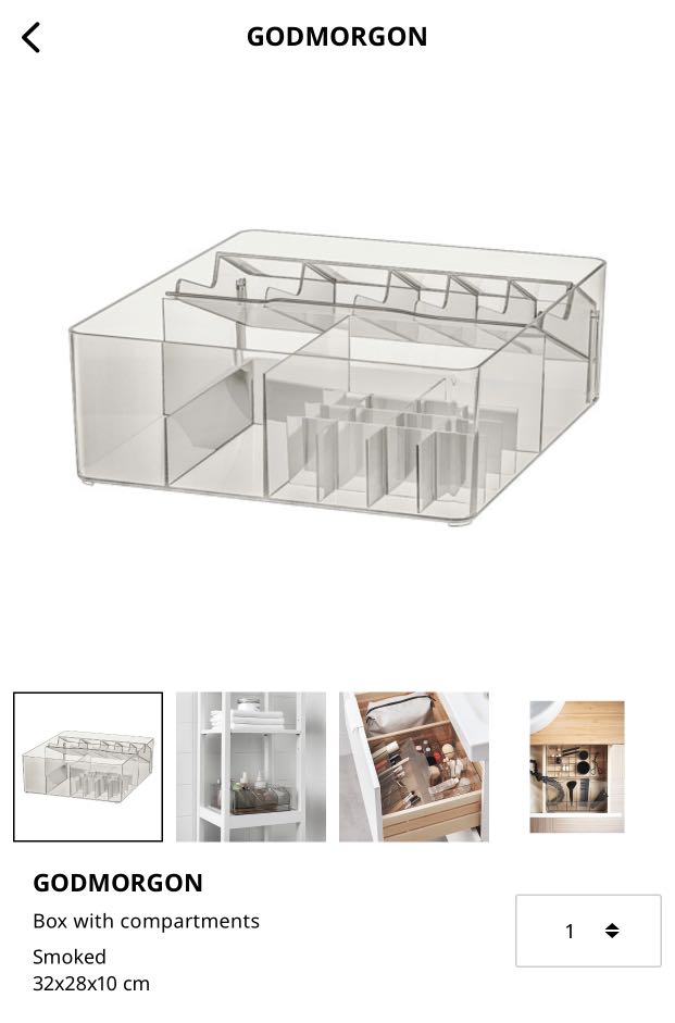 IKEA Makeup Organizer (Clear Transparent), Beauty