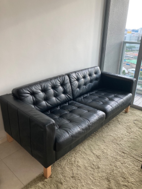 IKEA LANDSKRONA leather sofa, Furniture & Home Living, Furniture, Sofas