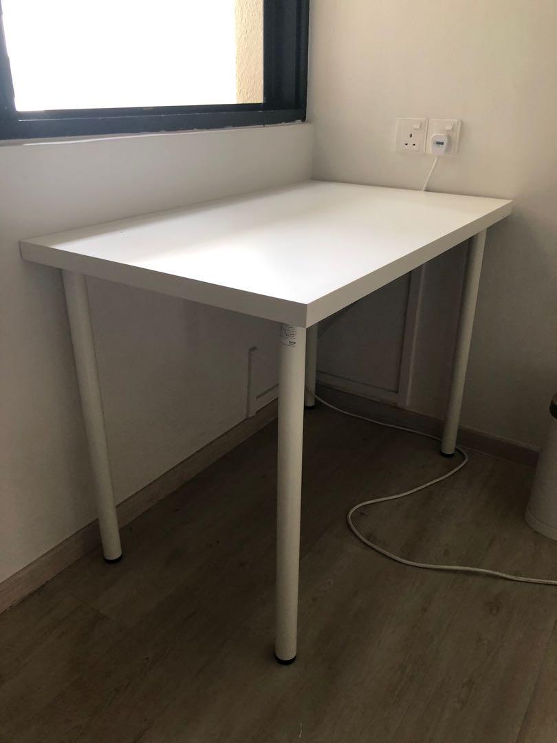 IKEA Table LINNMON / ADILS table, white, 100x60 cm, Furniture & Home Living, Furniture, Tables