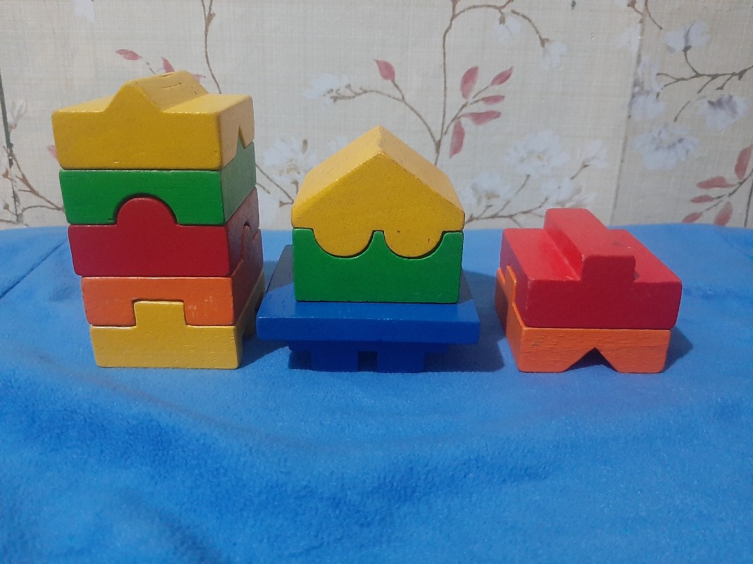 Ikea wooden blocks, Hobbies & Toys, Toys & Games on Carousell