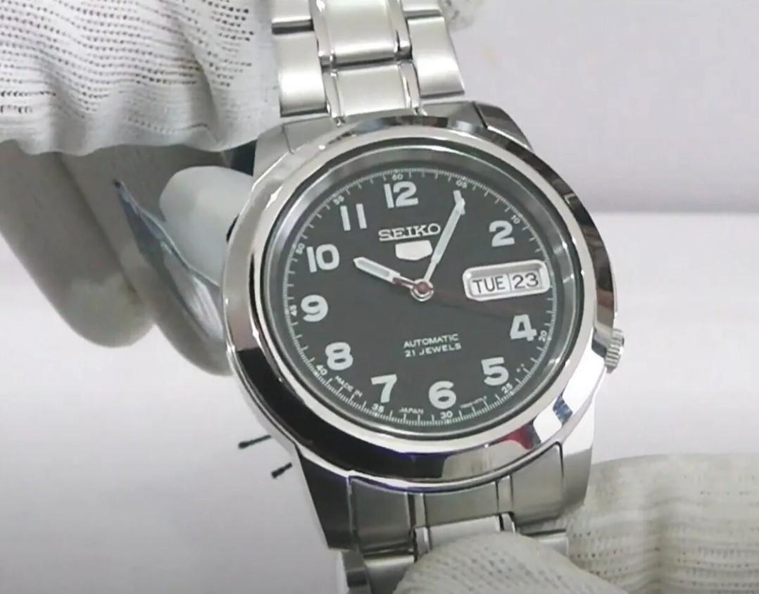 JAPAN MADE Seiko 5 SNKK35J1 Men s Automatic Stainless Steel Black