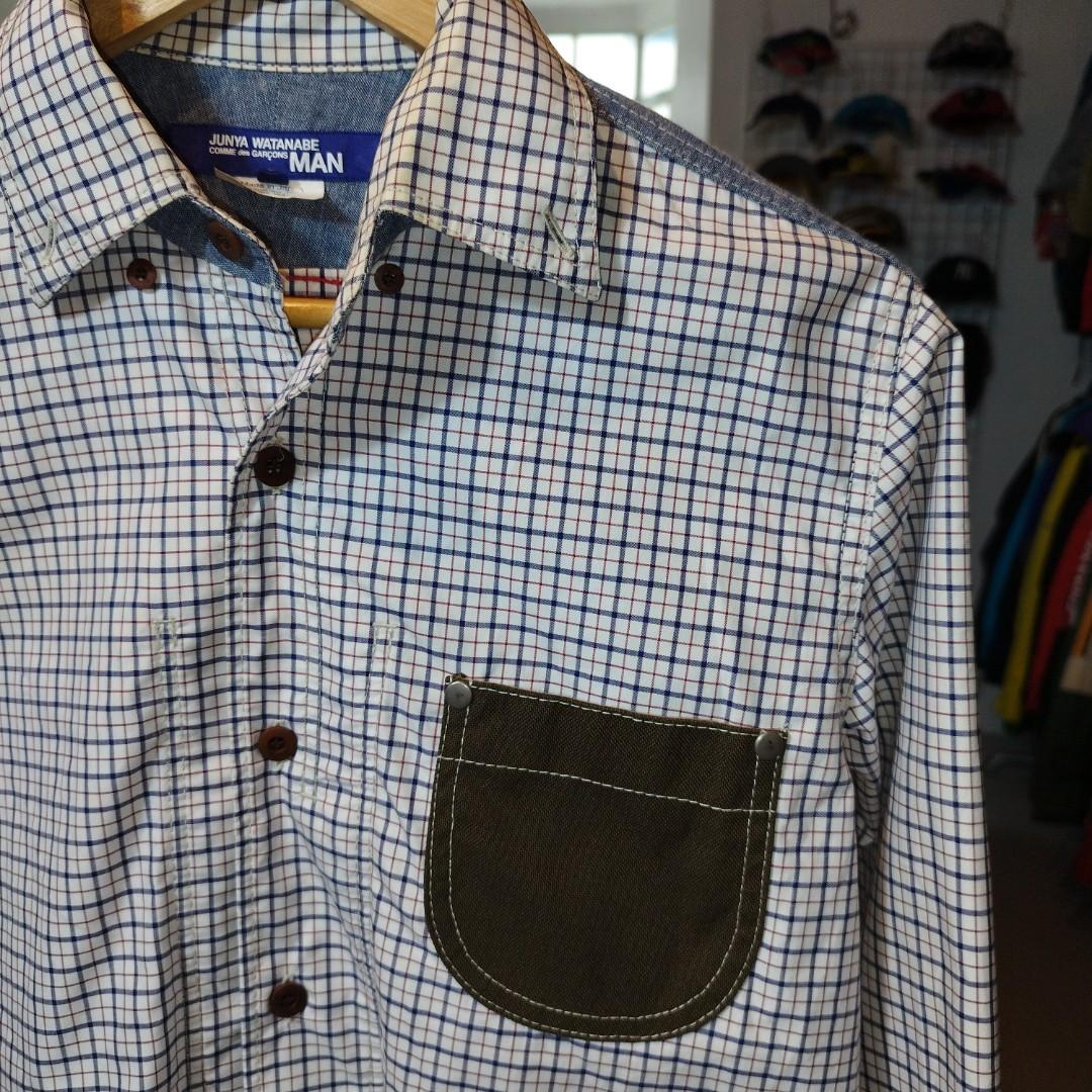Junya Watanabe (Category: Formal Shirts) located in Quezon City. Submitted by giveme_theloot (Listing ID 1172286754, Image 3). Description: small width 19.5 inches length 28 inches.