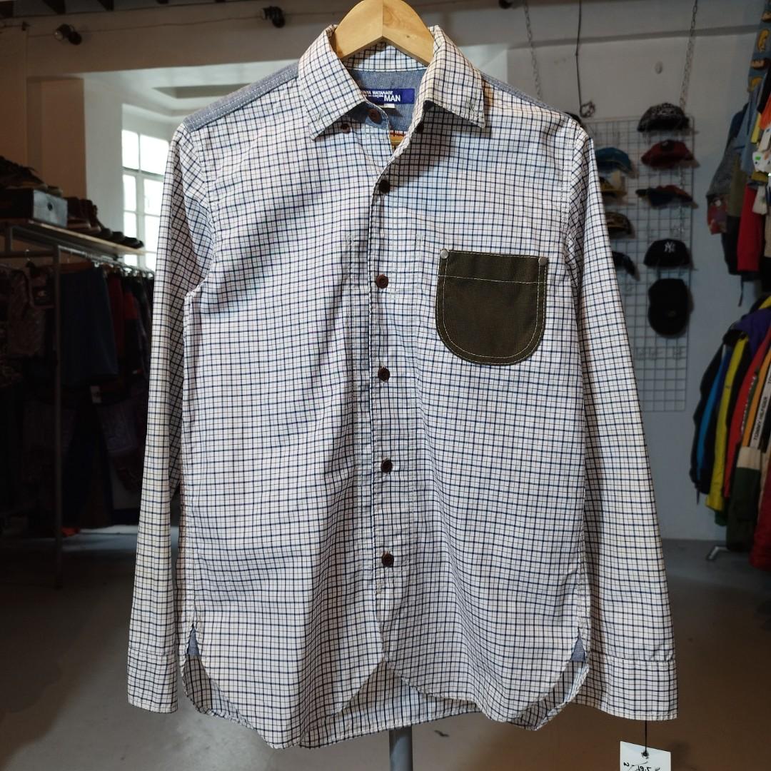 Junya Watanabe (Category: Formal Shirts) located in Quezon City. Submitted by giveme_theloot (Listing ID 1172286754, Image 1). Description: small width 19.5 inches length 28 inches.