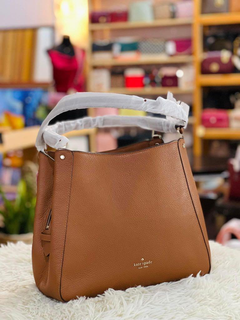 💯KATE SPADE LEILA SHOULDER BAG BROWN, Luxury, Bags & Wallets on Carousell