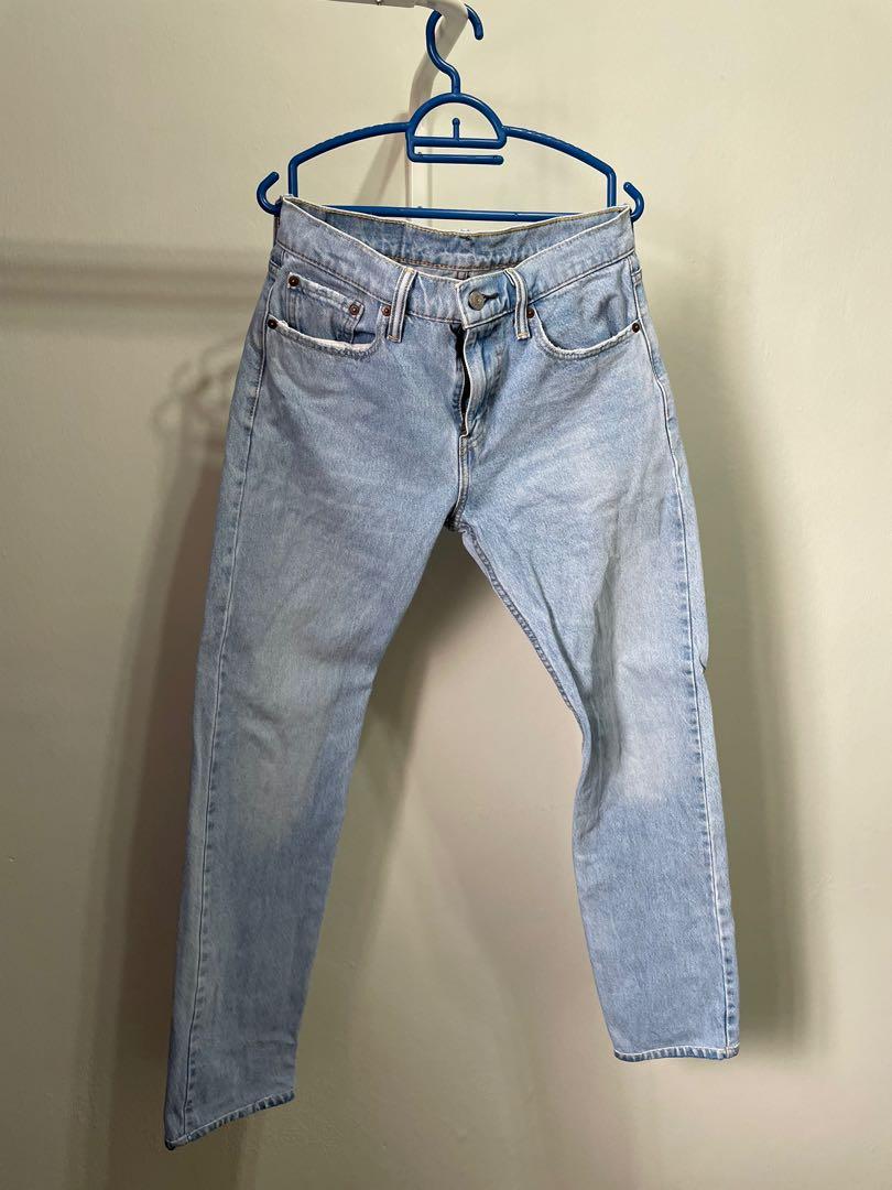 Levis 502 Slim Tapered Jeans Light Blue, Men's Fashion, Bottoms, Jeans on  Carousell