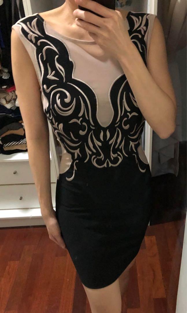 Lipsy navy bodycon dress sale